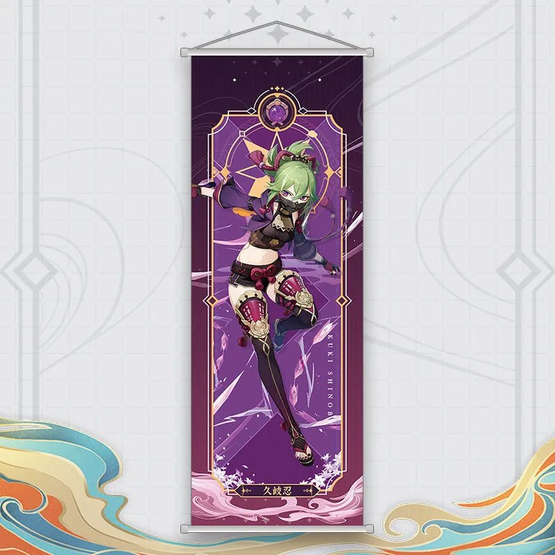 Xiao Yelan Kazuha Hutao Genshin Impact Scroll Canvas Wall Hanging Painting Home Decor Anime Poster Wall Art Room Decoration - Reinvent Yourself