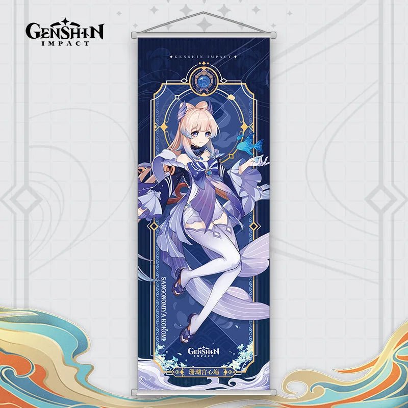 Xiao Yelan Kazuha Hutao Genshin Impact Scroll Canvas Wall Hanging Painting Home Decor Anime Poster Wall Art Room Decoration - Reinvent Yourself