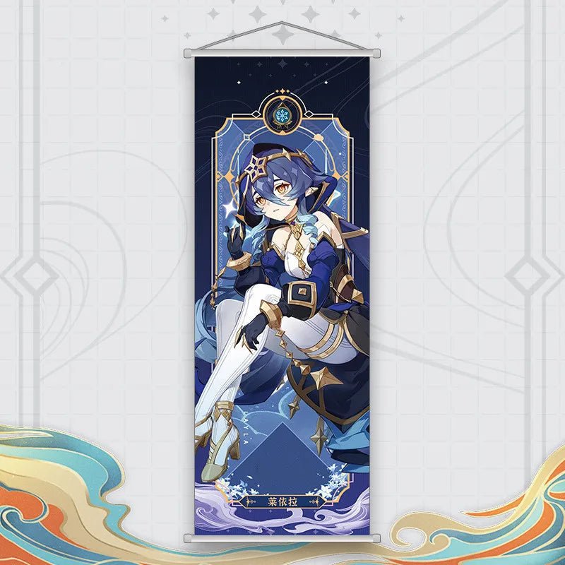 Xiao Yelan Kazuha Hutao Genshin Impact Scroll Canvas Wall Hanging Painting Home Decor Anime Poster Wall Art Room Decoration - Reinvent Yourself