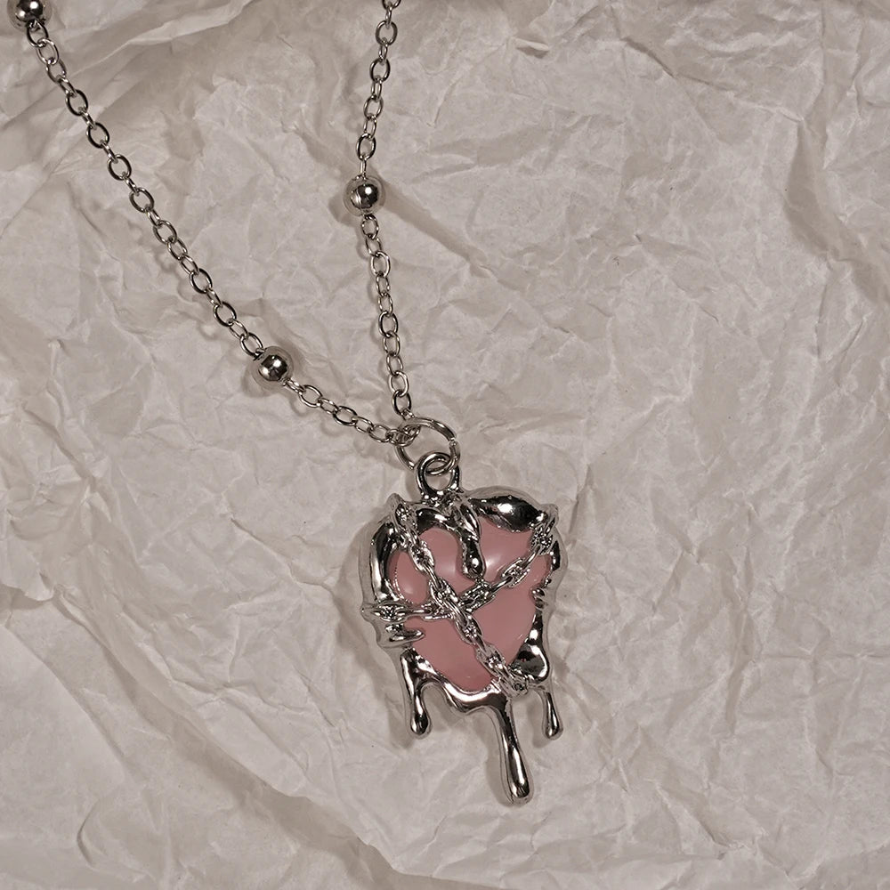 Y2K Sweet Cool Girl Cross Love Pendant Necklace Personalized For Daily Wear - Reinvent Yourself